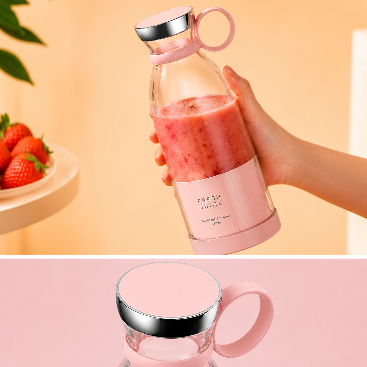 Portable Blender Bottle 380ML | USB Rechargeable Juicer