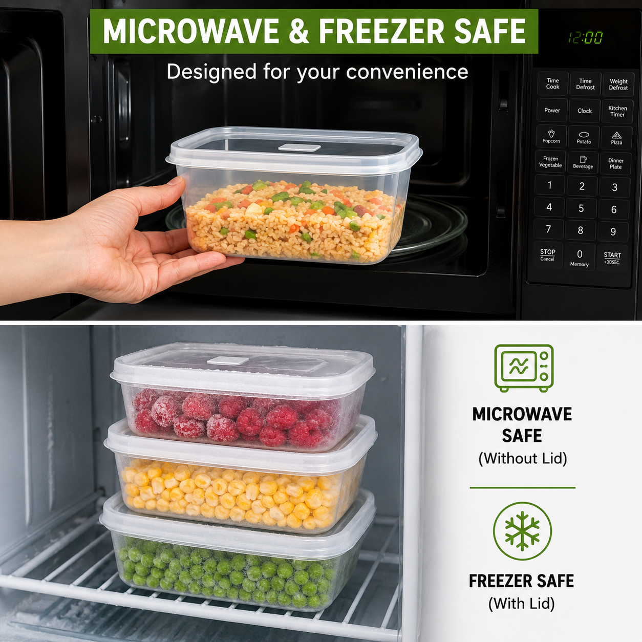 4-Piece Airtight Food Storage Container Set (400ml Each) | Microwave & Freezer Safe Kitchen Storage Boxes